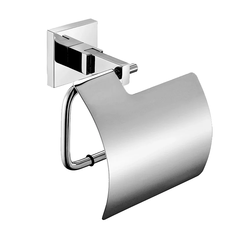 304 Stainless Steel Polished Chrome Toilet Paper Holder/Paper Box Roll Rolder Silver Tissue Box Bathroom Accessories L