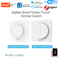 MOES WiFI/ZigBee Smart Rotary/Touch Light Dimmer Switch Smart Life/Tuya APP Remote Control For Alexa Google Voice Assistants EU
