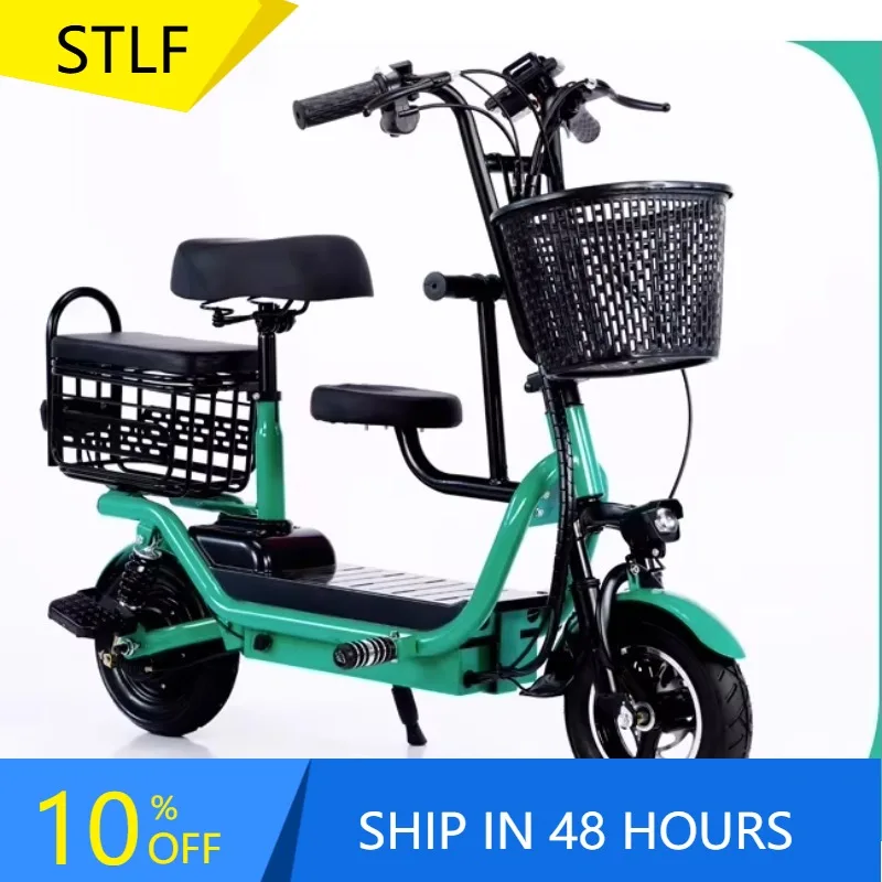 

Zuimi High-end Adult Electric Bicycles With Child Seats Electric Bicycle With Two Baskets For Carrying Goods