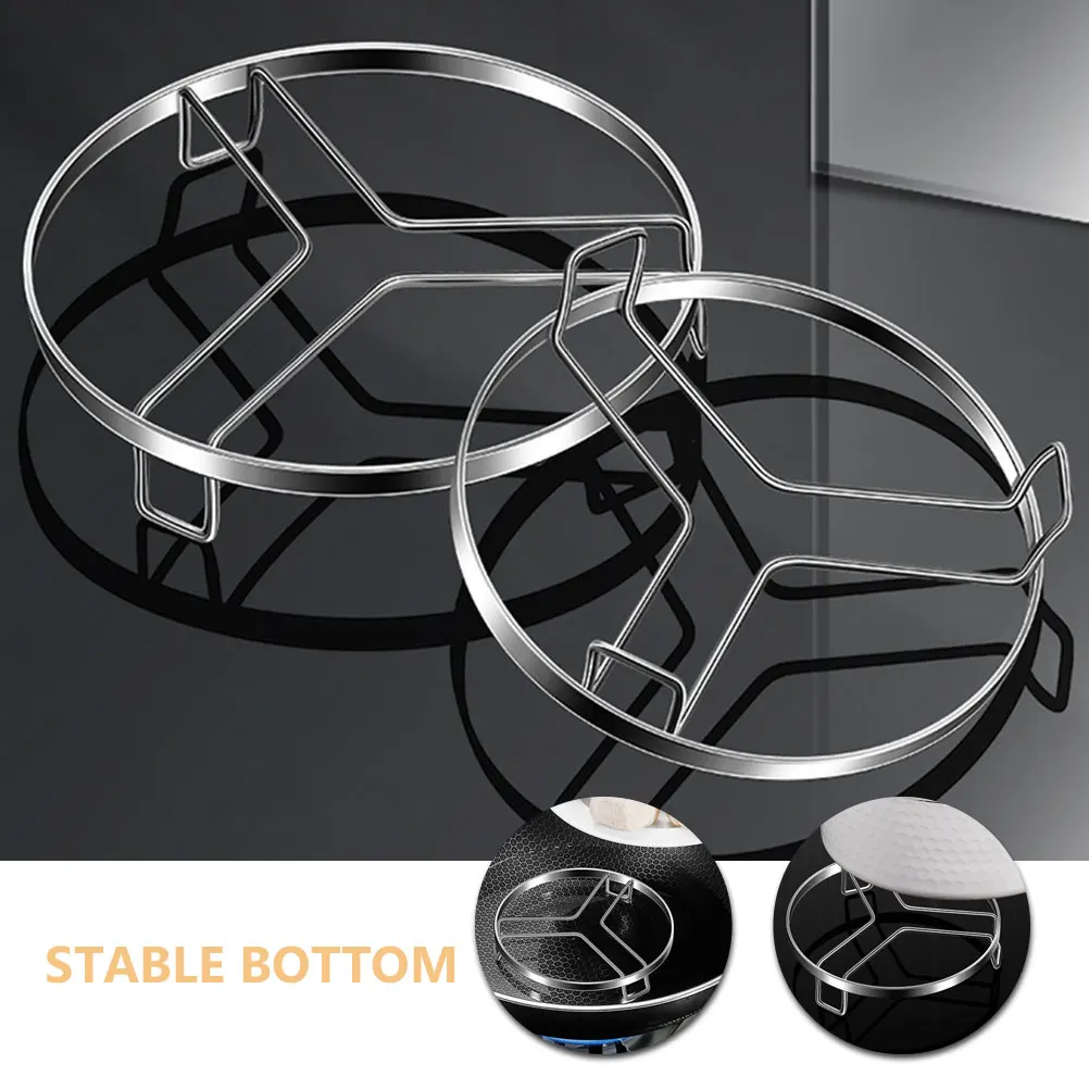

2 Pcs Stainless Steel Steamer Rack 5 6 Inch Cooling Grill Pot Wok Racks Reusable Kitchen Accessory Heat Resistant Steam