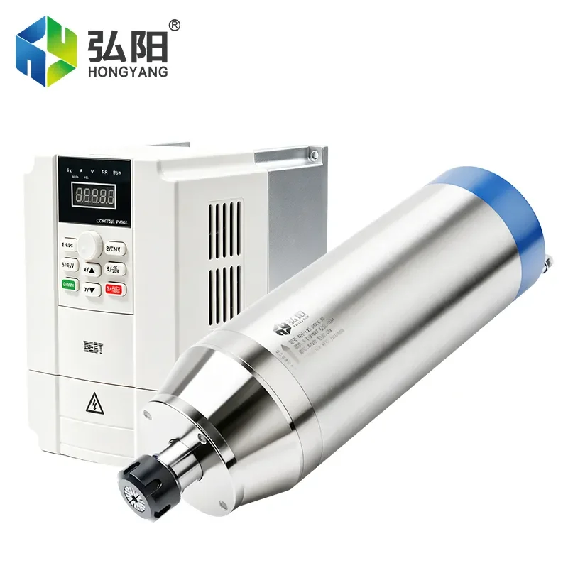 for HYCNC 5.5kW Water Cooled Spindle D125mm ER25 24000rpm 400Hz 380V Milling Motor 2.19Nm Max Torque Complete Kit CNC