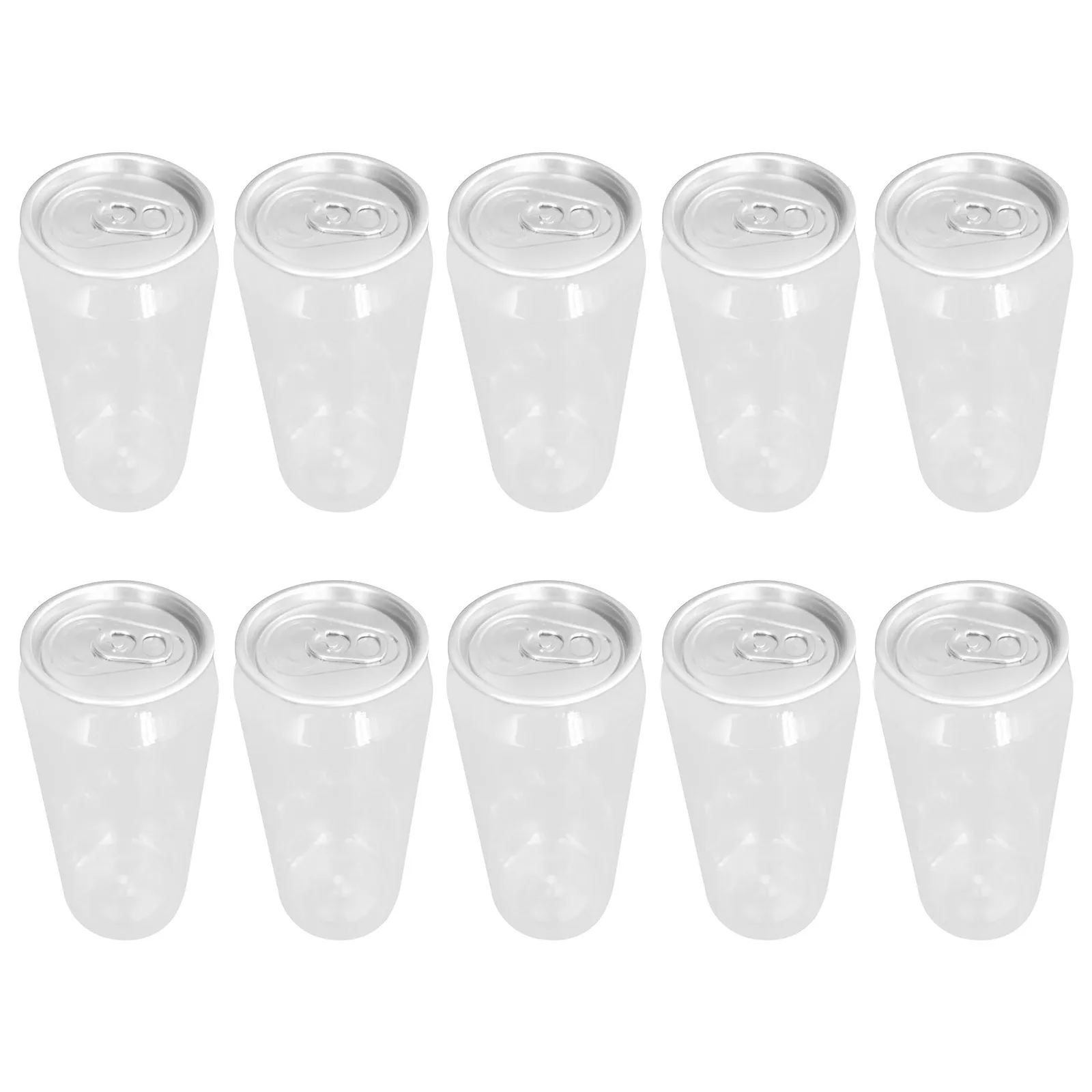 

10PCS PET Crystal Clear Food Juice Empty Bottles Grade Safe Containers for Water Juice Beverage Storage Kitchen Bar