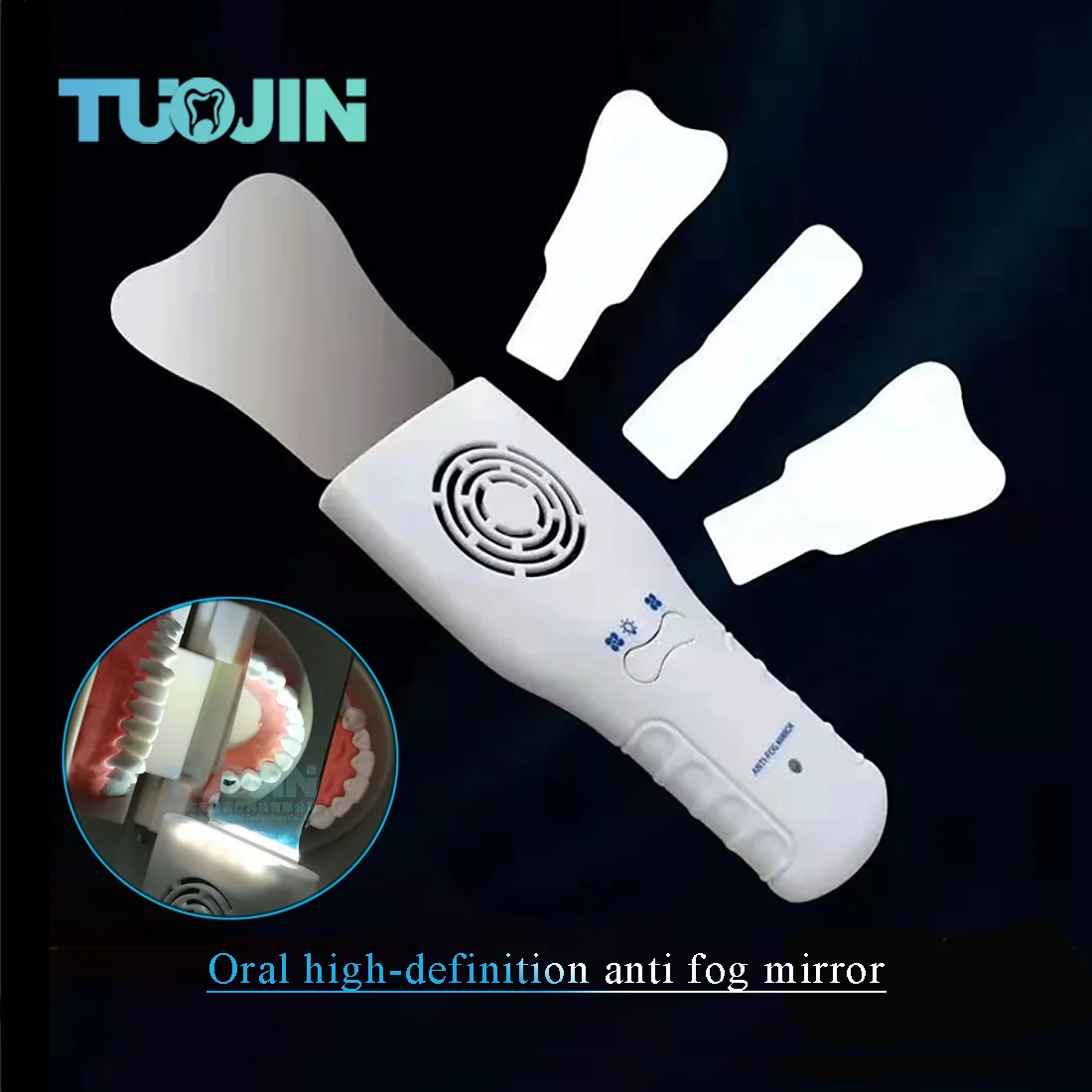 

Dental Anti-Fog Mirrors Set Mirror With LED Light Orthodontic Reflectors Fog Free Intraoral Photography Stainless Steel Dentist