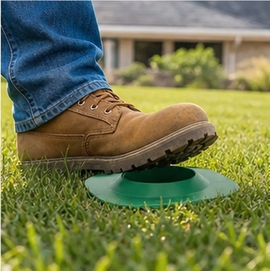 4Pcs Sprinkler Protector Green Plastic Cover for Outdoor Irrigation System Lawn Head Guards Prevent Damage from Mowers and