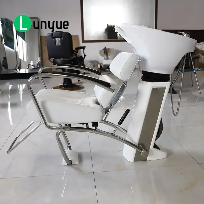 Simple Design Barber Shop Shampoo Chair with Seated Basin Furniture for Hairdressing Equipment Comfortable Styling