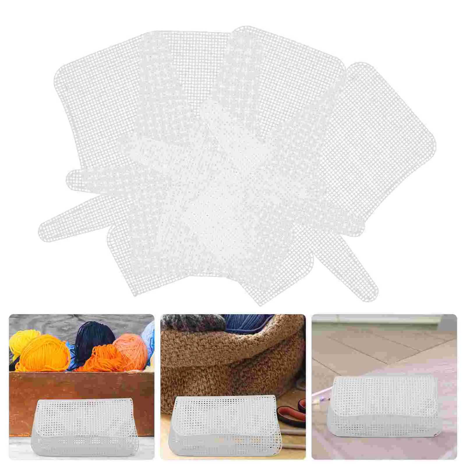 4 Pcs Bag Fixed Mesh Piece Plastic Mesh Sheets Canvas bag Making Pad Weaving DIY bag Material Wire Pads Package Cross Stitching