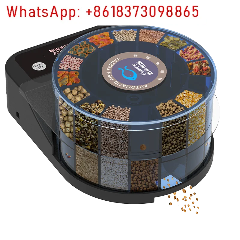 Automatic timing goldfish ornamental shrimp koi fish feeder quantitative pet feeder USB powered