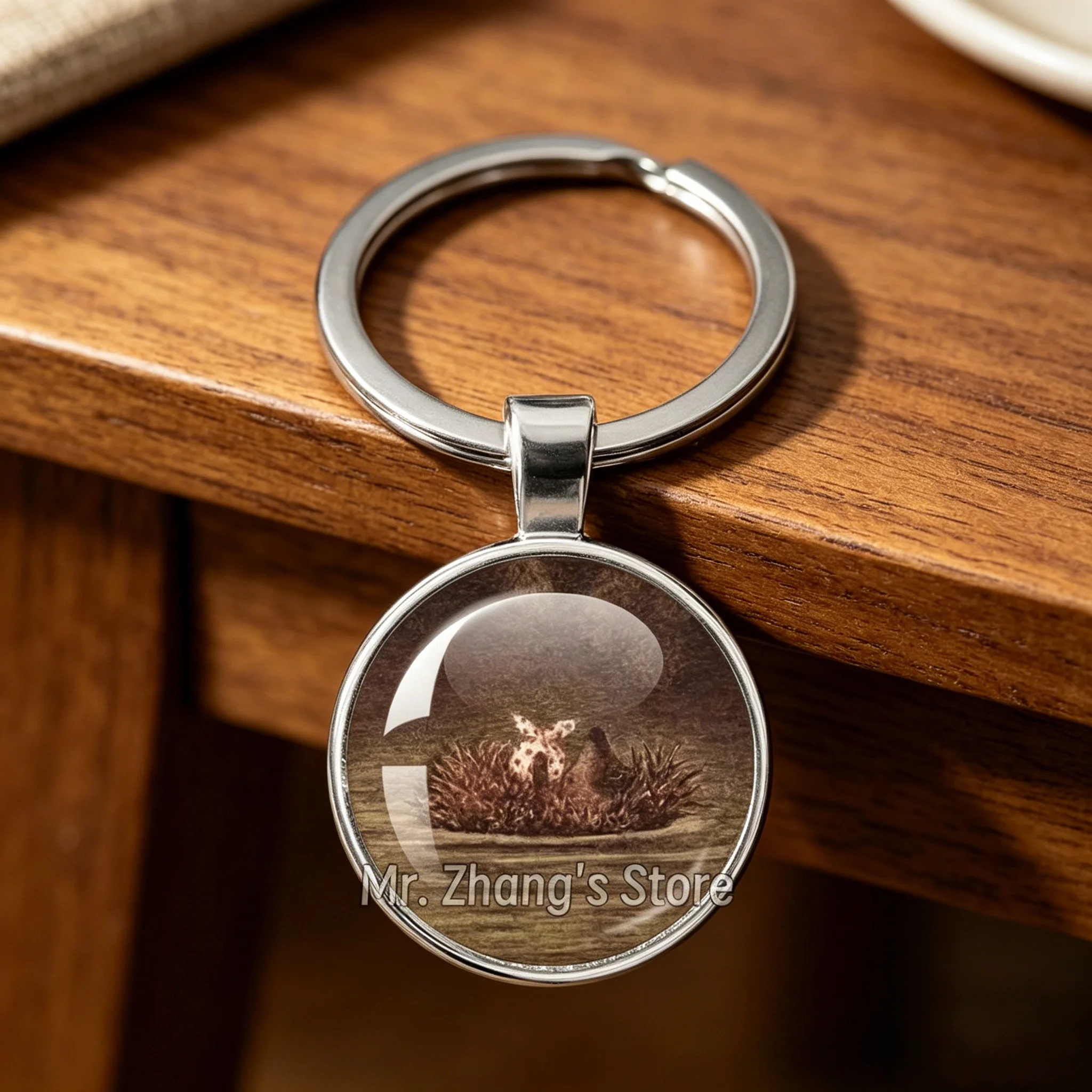 New Style Anime The Food Diary of Miss Maid Character 25mm Keychain Accessories Handmade Glass Cabochon Fan Gift JD035