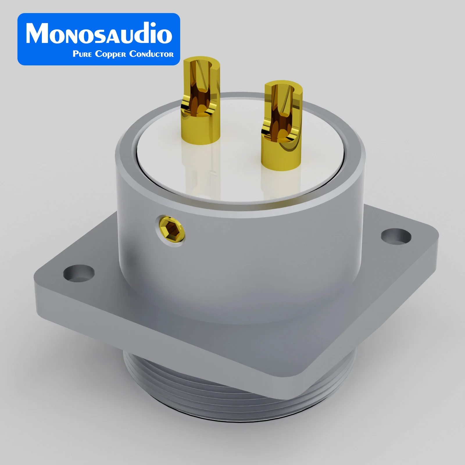 Monosaudio GM16G Reines Kupfer Vergoldeter XLR 2-Pin Stecker Buchse Panelmontage Chassis-Anschluss Adapter – Detail 4