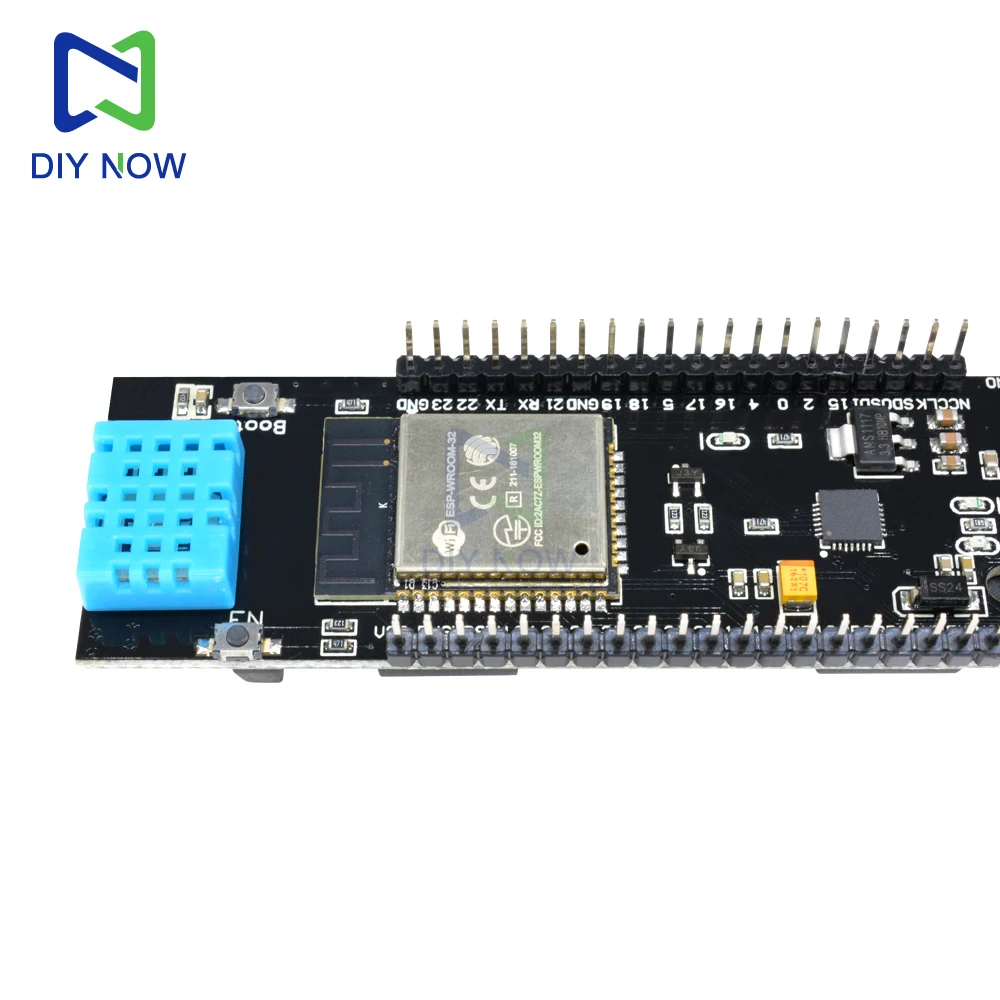 ESP32 WIFI Bluetooth DHT11 Temperature and Humidity Soil Module with 18650 Battery Holder Temperature: 0-50℃ Humidity: 20-80%