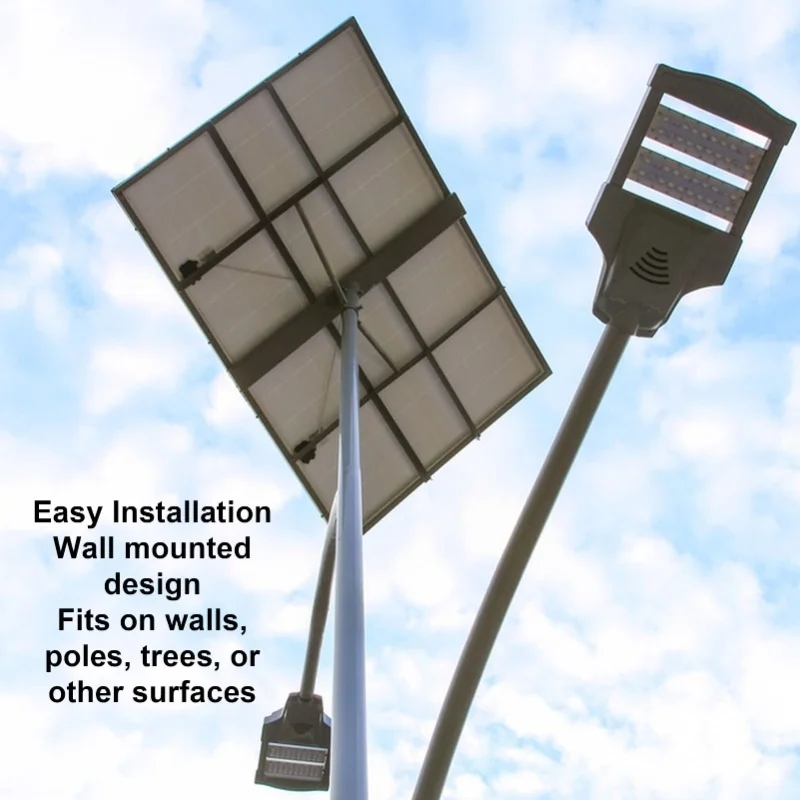 2 Set Solar Light Pole Mount Wall Mounted Solar Lighting Mounting Bracket Extension Pole Kit Alloy Steel