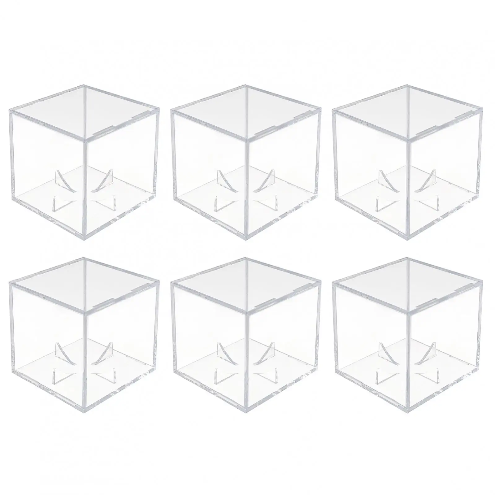 6pcs  Baseball Tennis Balls Acrylic Display Case, 3.15inch Official Size Ball Baseball Holder