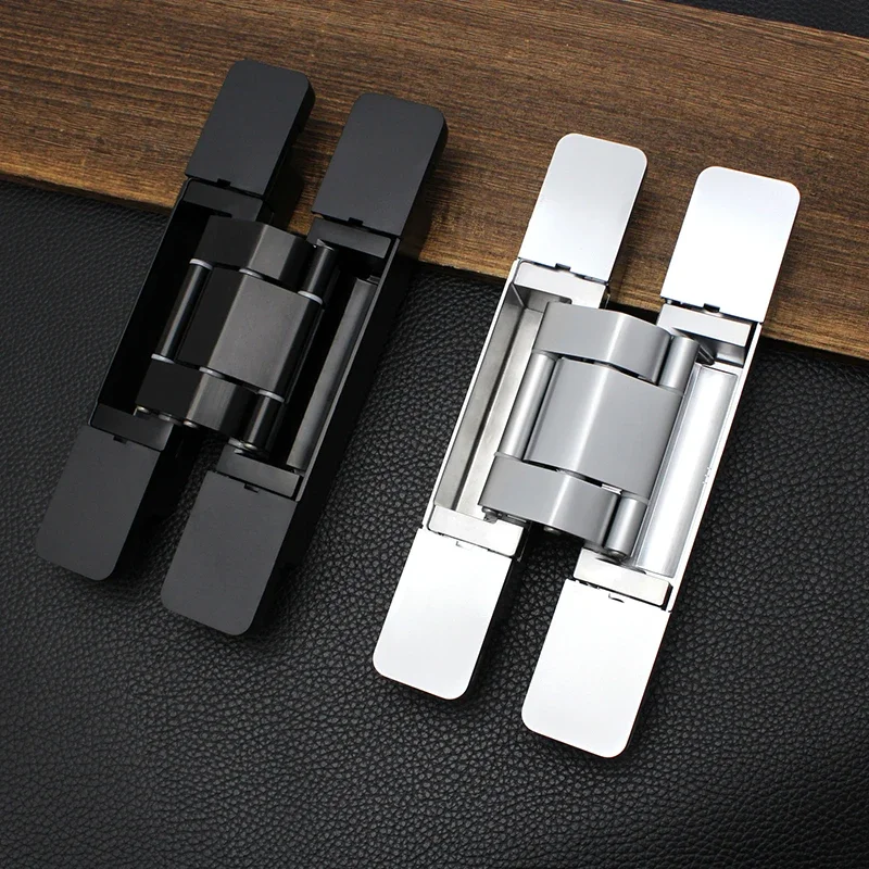 

Heavy Duty 3 Ways Adjustable Invisible Square Hinge Concealed Hidden 100 KG Load-bearing Wooden Door Hinges