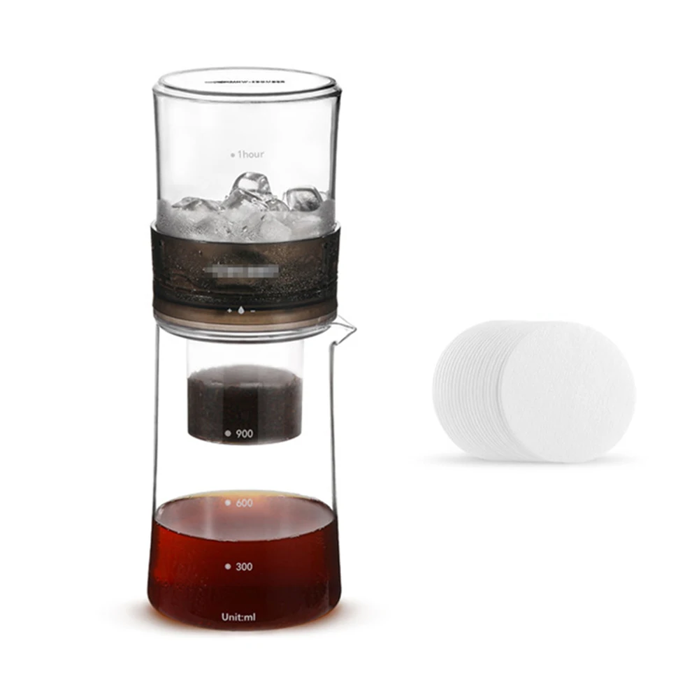 

Ice Drip Coffee Maker, 20oz Slow Drip Cold Brew Coffee Makers, Borosilicate Glass Constant Pressure Drip Coffee Brewer