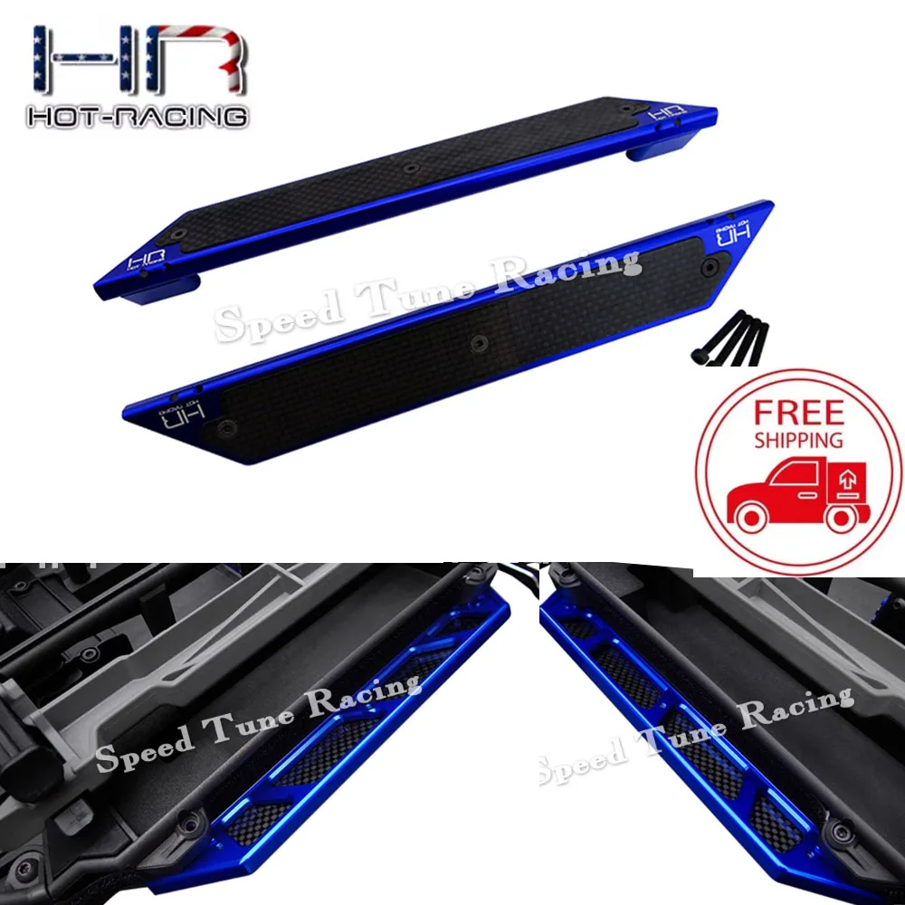 HR Hot Racing HD CNC Aluminum Side Step Chassis Nerf Bars Side Skid Pedal Footplate #7723 TRAXXAS 1/5 XMAXX X-Maxx 6S 1/6 XRT 8S