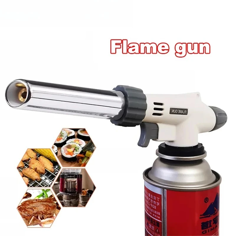 

Flame Gun Welding Gas Torch Heating Tool Camping BBQ Dessert Welding 1pc Multifunctional BBQ Torch Burner for Cooking Heating