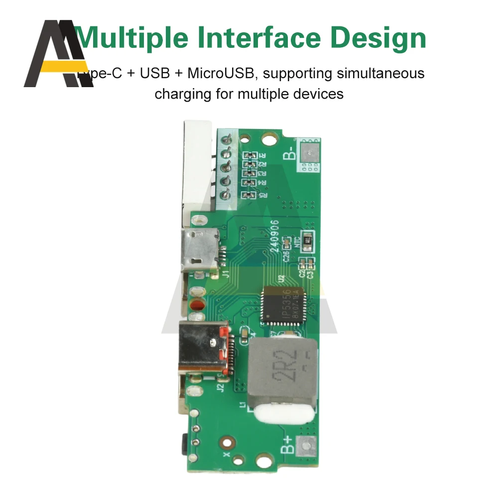 22.5W Fast Charging Module with PD QC VOOC Tri-Protocol LED Display for Smartphones 3.7V Lithium Battery Charger Circuit