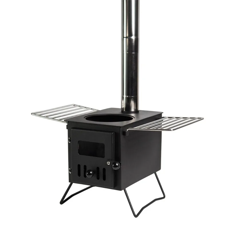 Outdoor portable stack small multi-functional camping picnic household cast iron wood stove