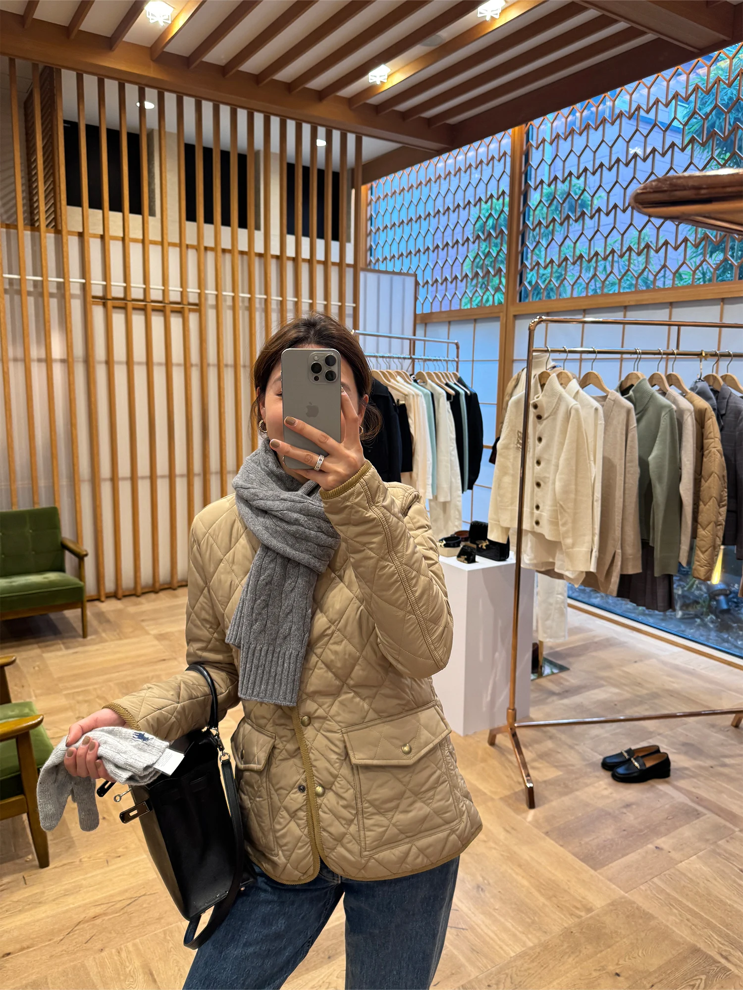 

Le Alfaionline Retro Sle Women's Slim Fit Jaet Quilted Lapel Coat Spring New Arrival Polyester Fiber Thiened Long Sve