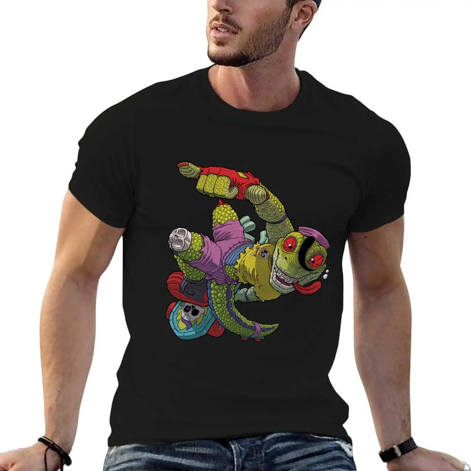 Camiseta gráfica pesada lagarto t el Mondo hombre mutante camiseta Gecko algodón hombre camisa