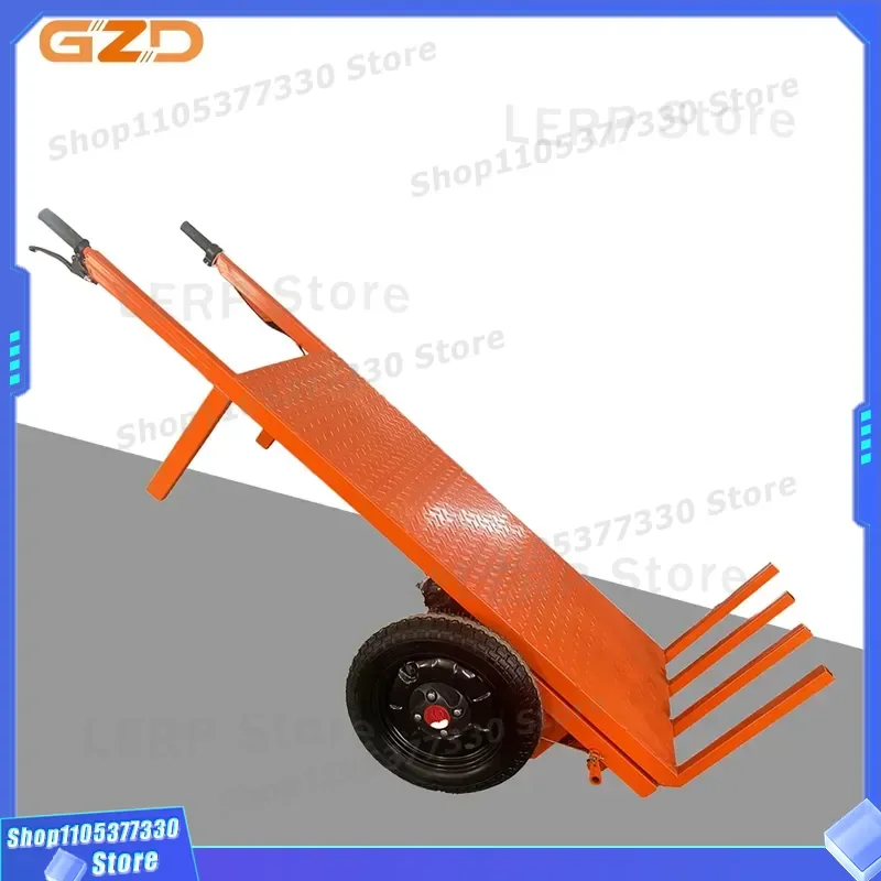 1000W Electric Handheld Flatbed Cart Mini Dump Truck Small Trolley for Brick Moving Heavy Duty Portable Garden Utility