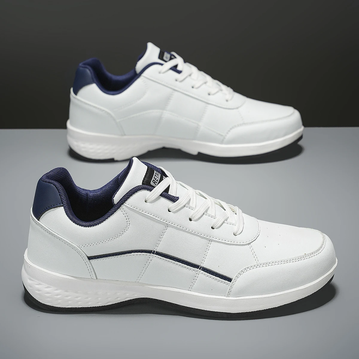 

Мужская повседневная спортивная обувь для бега, ходьбы, дышащая легкая удобная кожаная обувь для скейтбординга, модные мужские кроссовки на плоской подошве