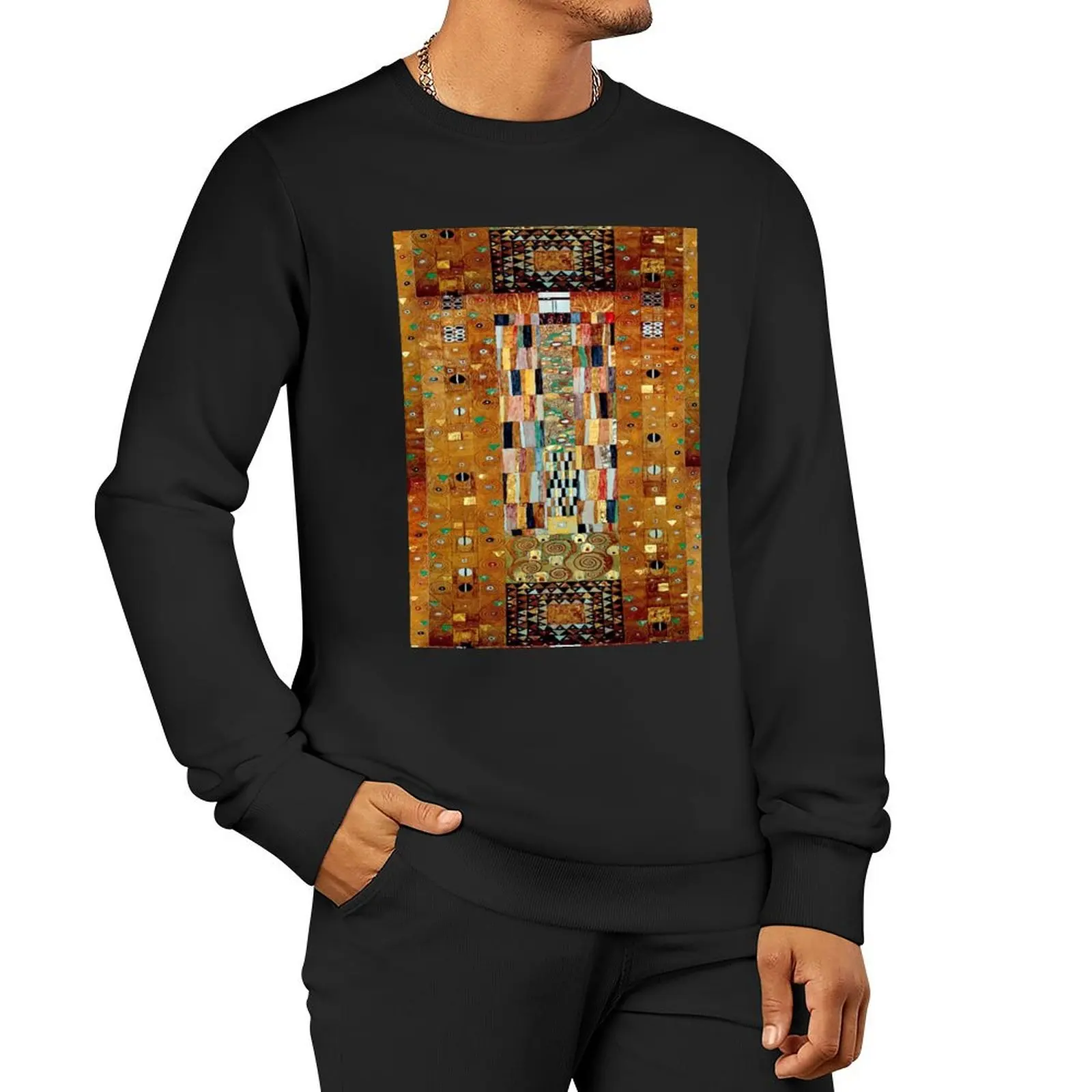 Gustav Klimt The Knight Mosaic (Stoclet Frieze) Art Nouveau Pullover Hoodie men clothes new sweatshirt