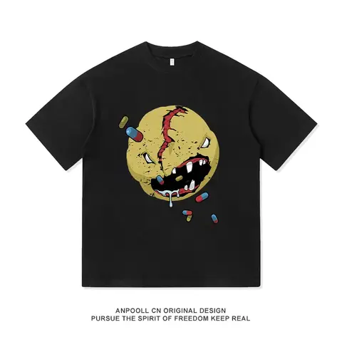 Cyberpunk Short-sleeved T-shirt A Must-have for Summer Made of Pure Cotton for Men with A Fit