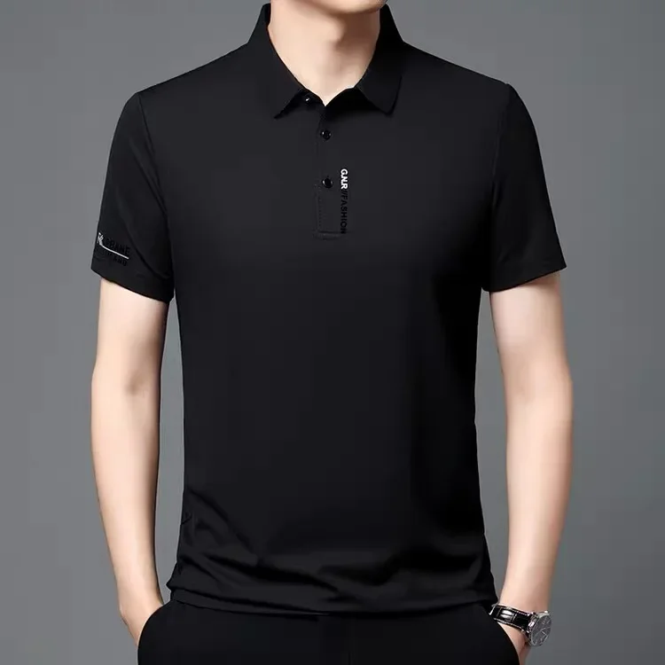 

2025 New Men's Polo Shirt Summer Short sleeved Shirt Top Collar Street Wear Men's Breathable Lightweight T-shirt Men