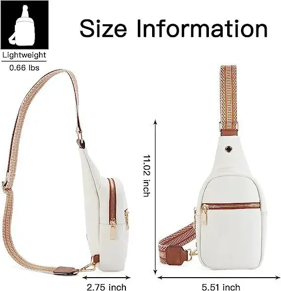 Outdoor Portable Women's Small Shoulder Bag Leather Crossbody Bag Waist Women's Pu Breast Bag