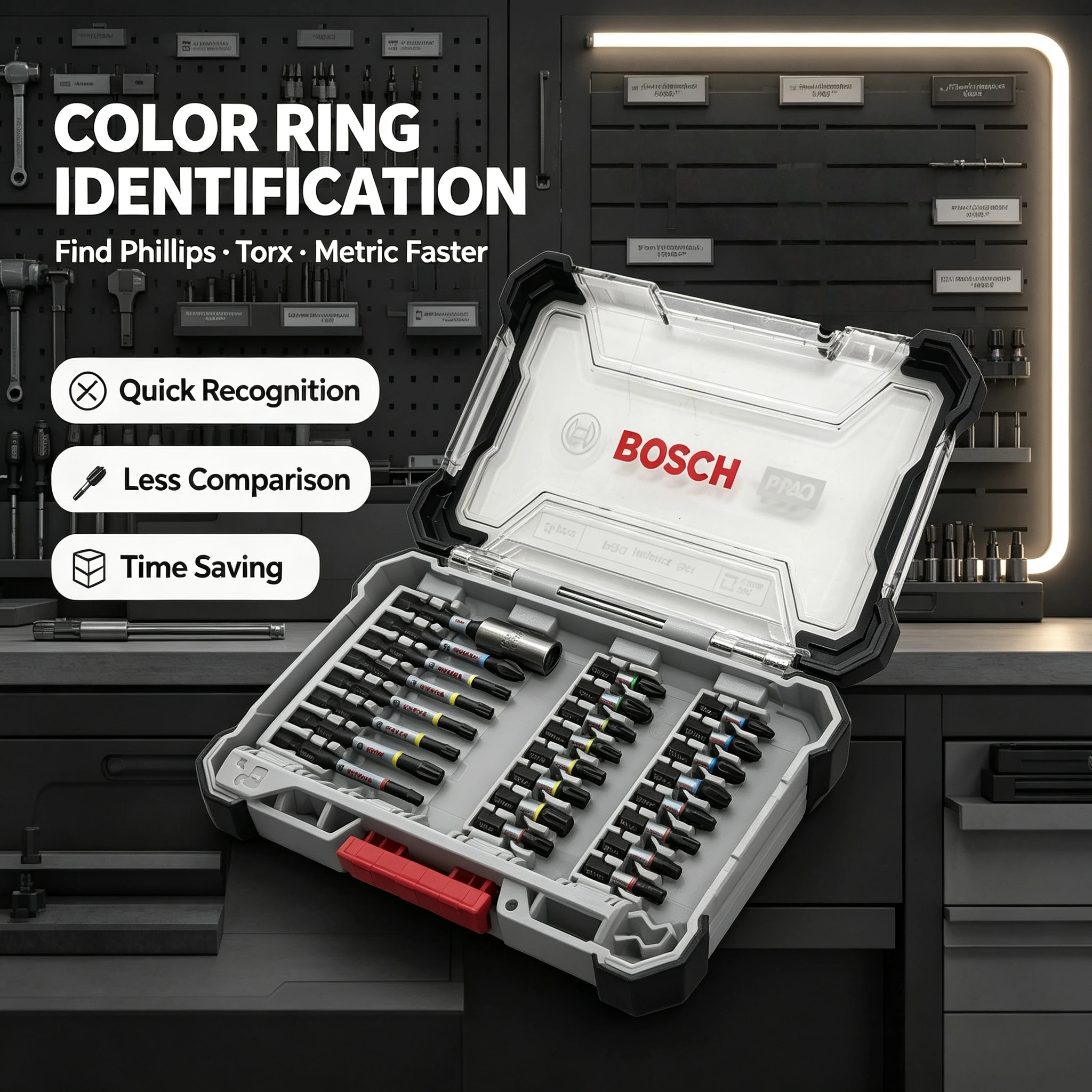 BOSCH 2608521U75 PRO Impact Screw Bit Set 24-piece Accessories Screwdriver Bits With Magnetic Suction Rod