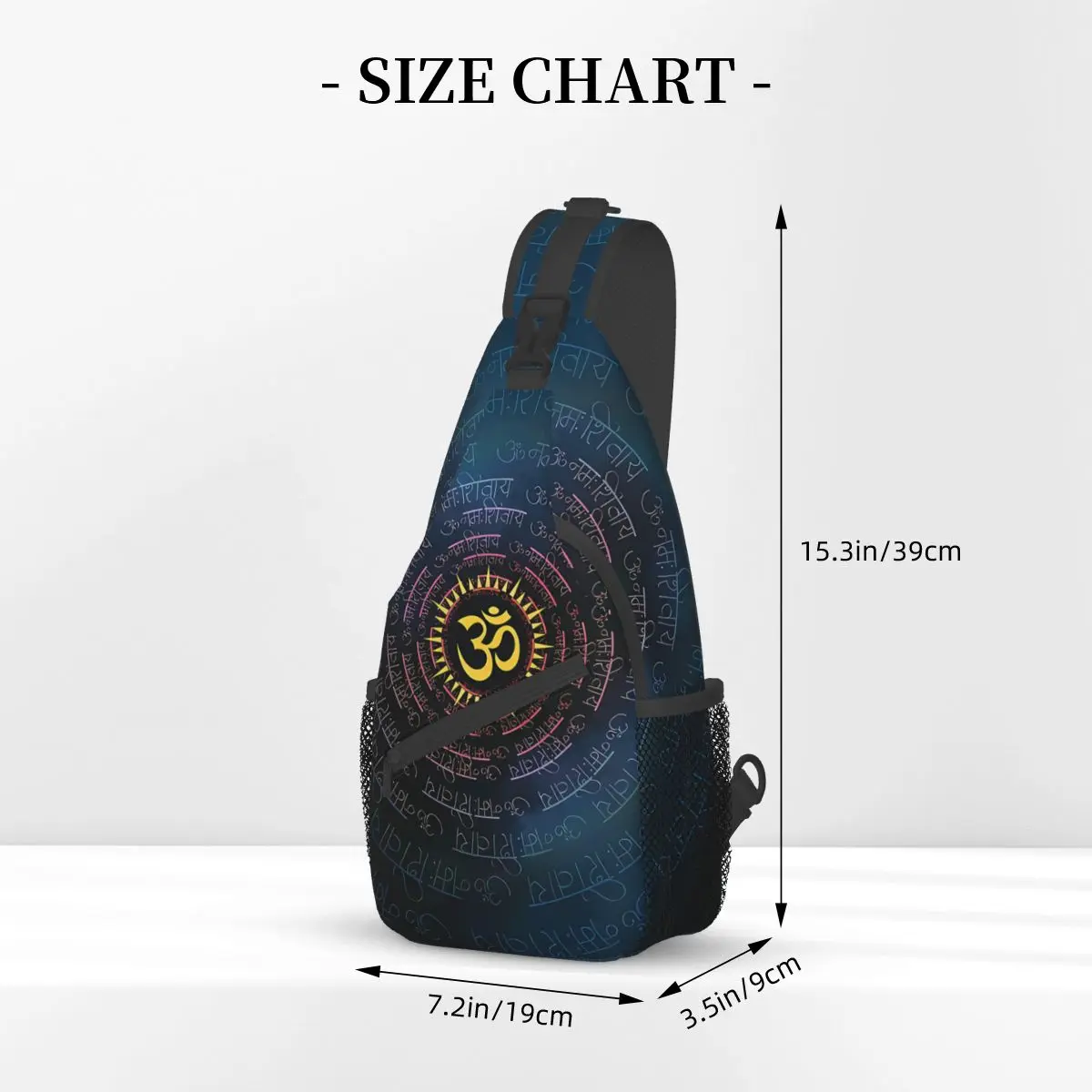 Om Namah Shivaya Crossbody Chest Bags Pockets Travel Pack Messenger Sports Teens Shoulder Bag Unisex