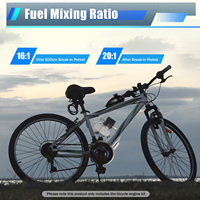 100cc 44 Teeth Bicycle Engine Motor Kit 2 Stroke Bicycle Kits Petrol Bicycle Motor Refit Full Set Powered Bicycle Motor Kit