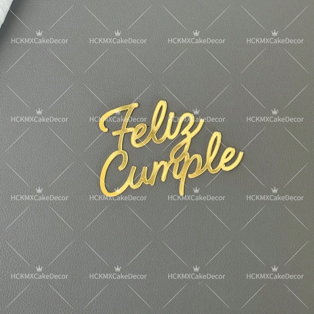 3er/6er-Set Feliz Cumple Kuchenaufsatz, Spanische Happy Birthday Kuchendekoration, Goldener Acryl-Kuchenaufsatz für Geburtstagsfeiern – Detail 8