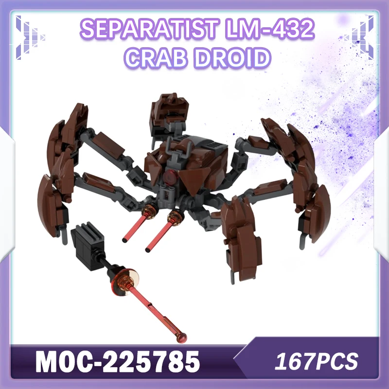 

167PCS MOC-225785 Space War Separatist LM-432 Crab Droid Building Block Model Brick Set Creative Gifts Miniature DIY
