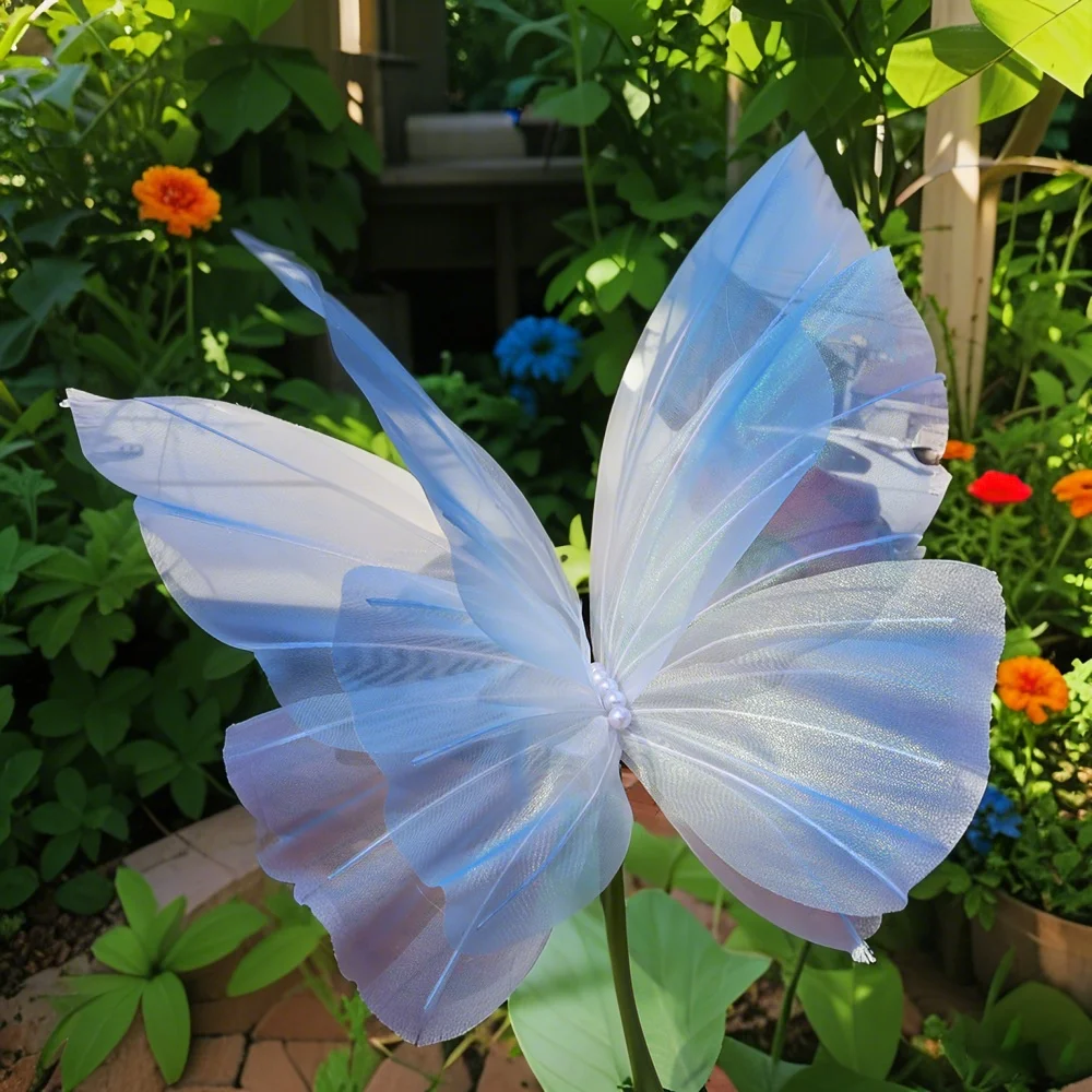 Artificial Silk Butterfly 50 Cm Artificial Gauze Photography Props 3d Wedding Party Garden Outdoor Hotel Window Display