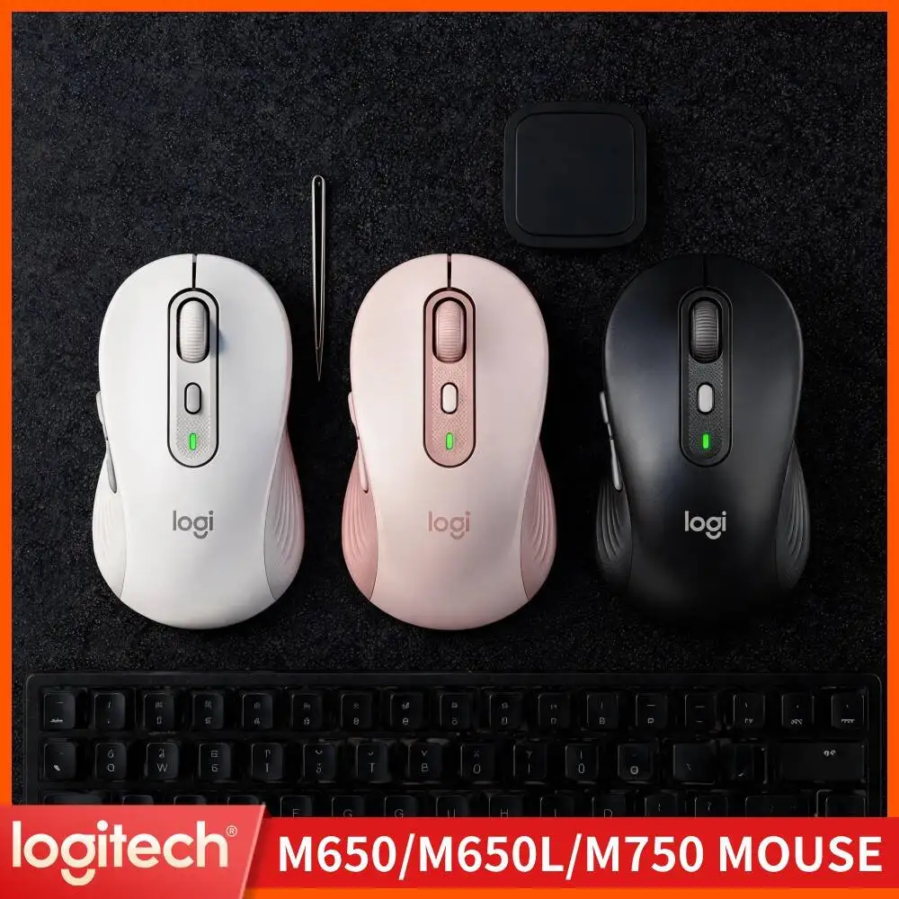 Ergonomic M750 Wireless Mouse - Custom Shortcut Buttons, 4000 DPI Precision, Dual Connection, Home Essential