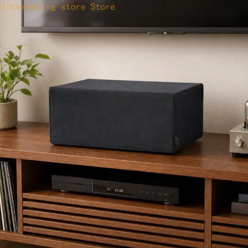 Schwarzer Röhrenverstärker-Staubschutz für Stereo-70/Stereo-70Series II, geformter Eck-Stretch-Stoffbezug für Idles Home Gear – Detail 3