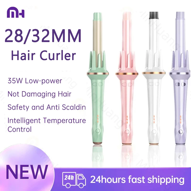 Hair Curler 28/32mm Automatic Large Wave Styling Appliances Electric Curling Iron Adjustable Temperature Styling Tool for Hair