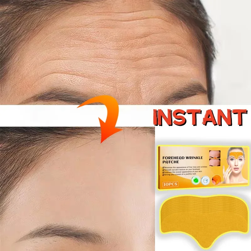 EELHOE Anti-wrinkle Forehead Line Removal Gel Patch Firming Mask Frown Lines Face Skin Care Stickers Anti-aging Collagen Natural