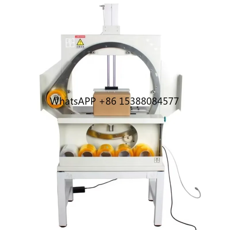 

Semi-automatic Carton Box Tape Winding Machine Case Taping Sealing Strapping Machine