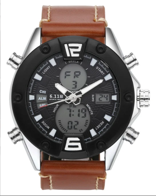 

Hot selling 2025 new men's waterproof quartz strap men's watch sports and leisure men's watch shipped within 48 hours