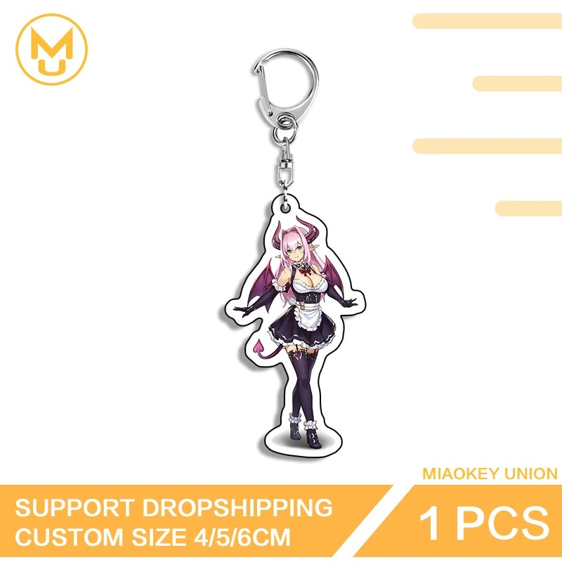 NSFW Demon Girl Interesting Pretty High Quality Double Sided Keyring Versatile Glaring Premium Anime Character Jewelry