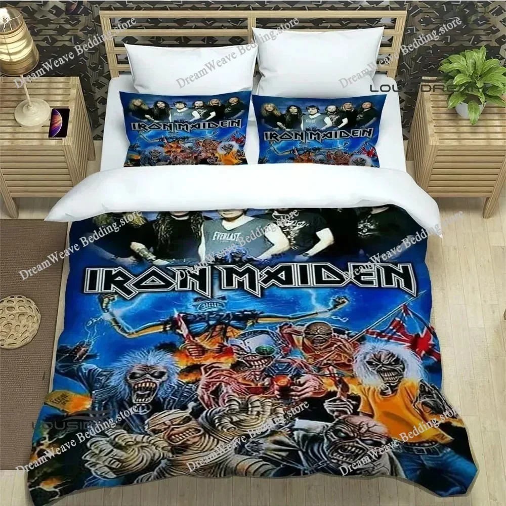 3D Rock Band I-Iron-M-Maiden Bedding Sets Exquisite Bed Supplies Set Duvet Cover Comforter Set Bedding Set Luxury Birthday Gift9
