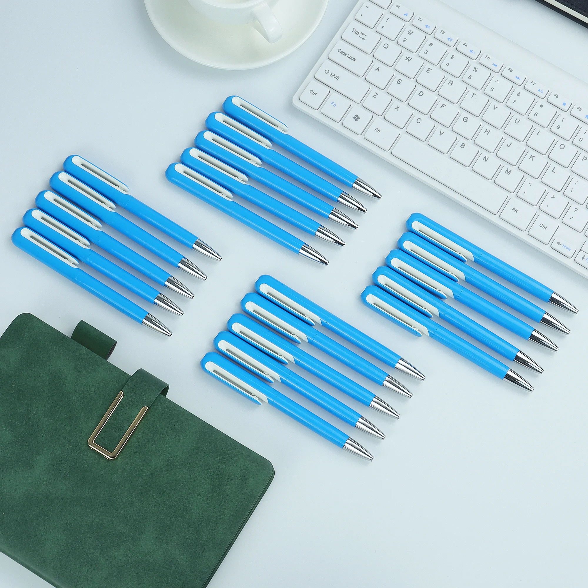 10/20 Piece Smooth Writing Blue Ink Ballpoint Pens, Twistable, Lightweight For Business, Students & Teachers,School Stationery