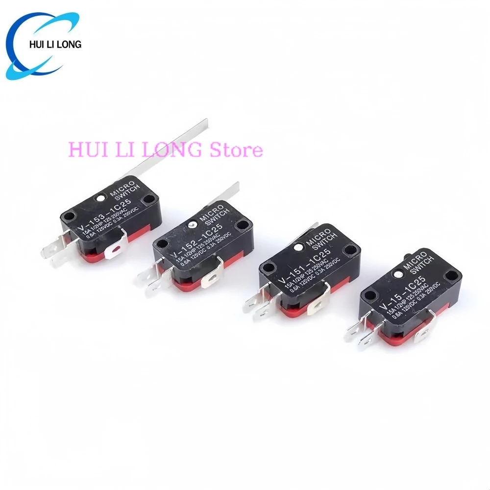 High-quality SPDT Momentary Travel Limit Micro Switch Lever Roller KW7 KW7-1 V-15 V-151 V-152 V-153 V-154 V-155 Micro switch