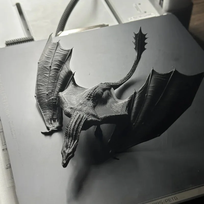 3D Printed Dragon Model Resin Flying Dragon Figurine Magic Creature DIY Paintable Desktop Decor Collection Creative Gift
