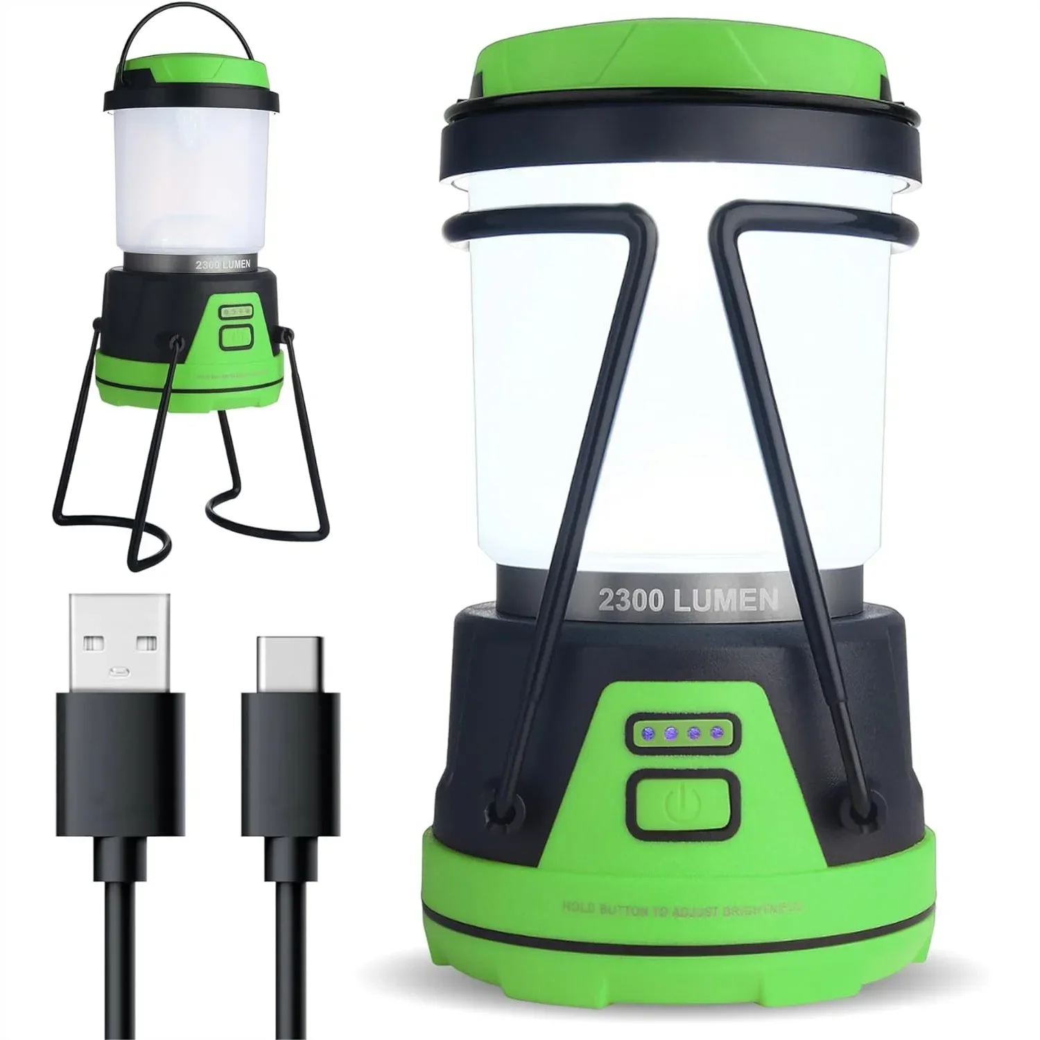 

Rechargeable LED Camping Lantern 2300 Lumens with Power Bank for Outdoor Emergency