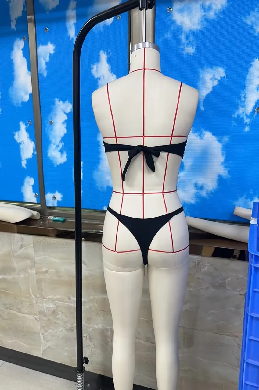 

Women's 2 Piece Bandeau Bikini Set Strapless Sleeveless Starfish Decor Bra and Low Rise Briefs Bathing Suit