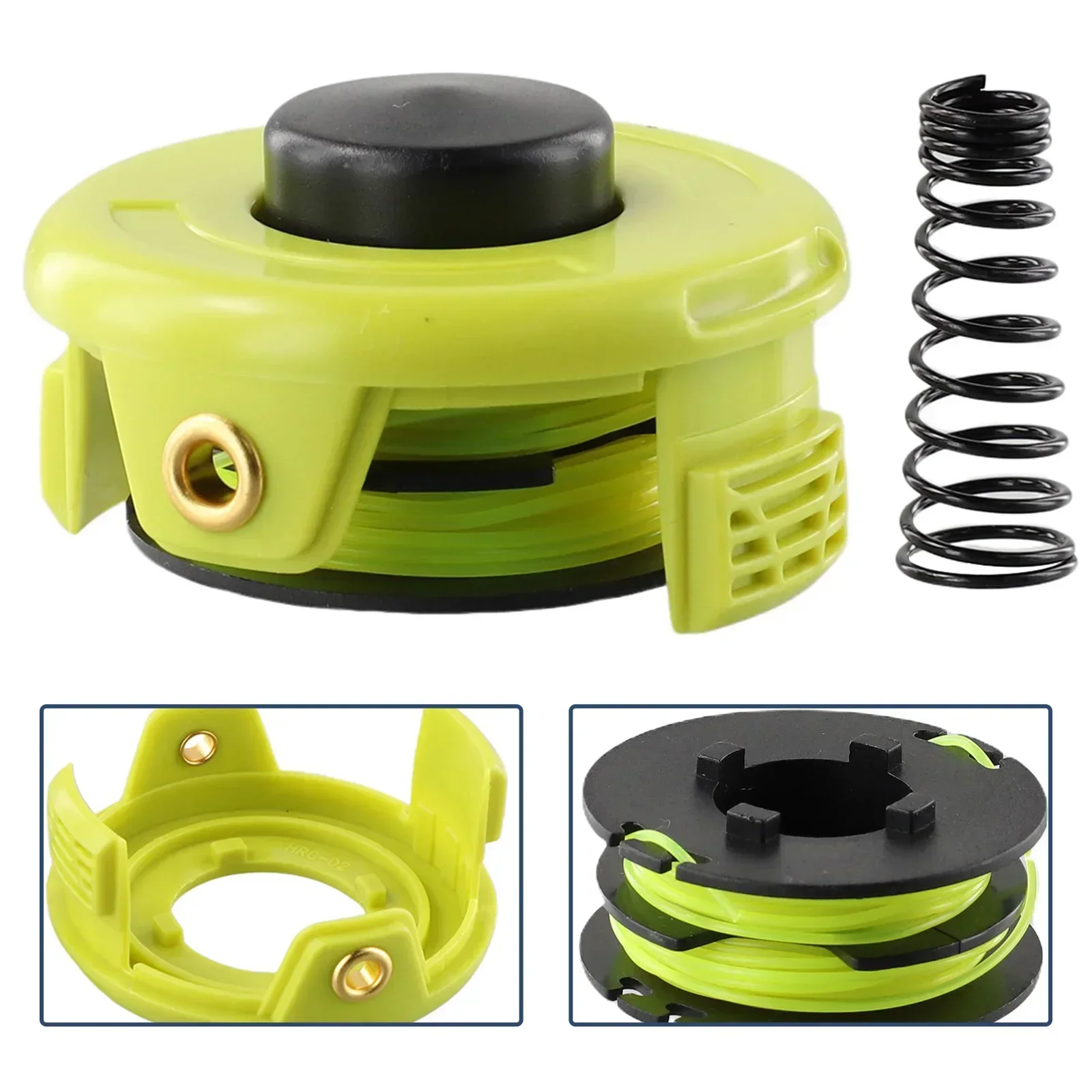 Trimmer Spool Line And Cover Spring Set For  RAC118 1.2 Mm Spool RLT3525S Replacement Spool Scap Garden Trimmer Tools